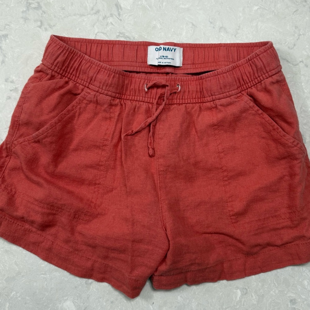 Old navy orange/peach girls shorts (10-12)
